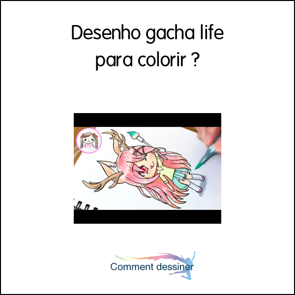 Desenho gacha life para colorir